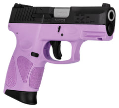 Taurus PT111 G2C Semi Auto Pistol 9mm Luger 3.2" Barrel 12 Rounds 3 Dot Sights Matte Black Slide/Polymer Frame Light Purple Finish