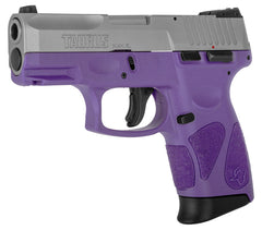 Taurus PT111 G2C Semi Auto Pistol 9mm Luger 3.2" Barrel 12 Rounds 3 Dot Sights Matte Stainless Steel Slide/Polymer Frame Dark Purple Finish