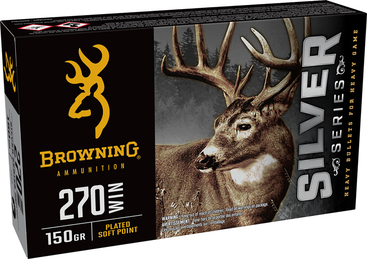 Browning Ammo Silver 270 Win 150gr Plated Soft Point 20rd Box