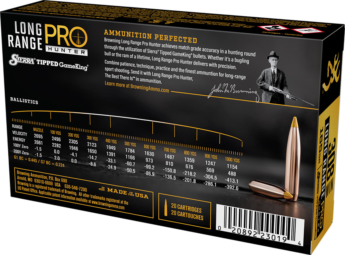Browning Ammo Long Range Pro 308 Win 165gr 20rd Box