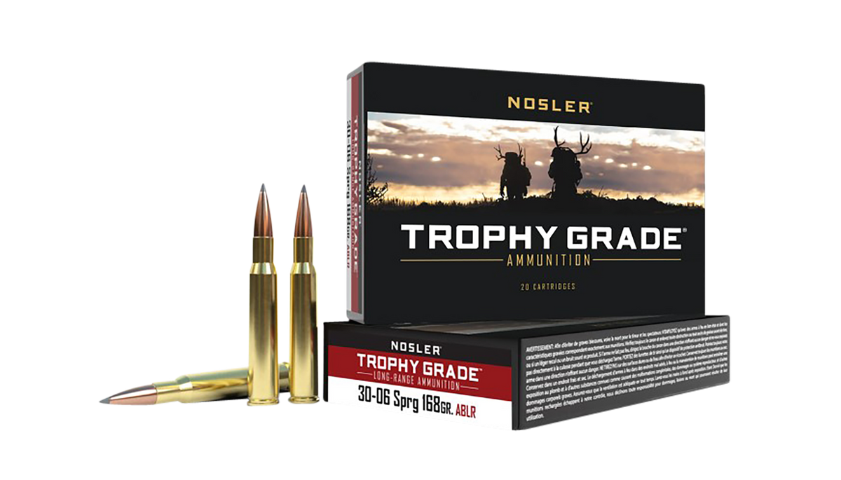 Nosler Trophy Grade Long-Range 30-06 Springfield 168gr AccuBond Long Range - Box or Case