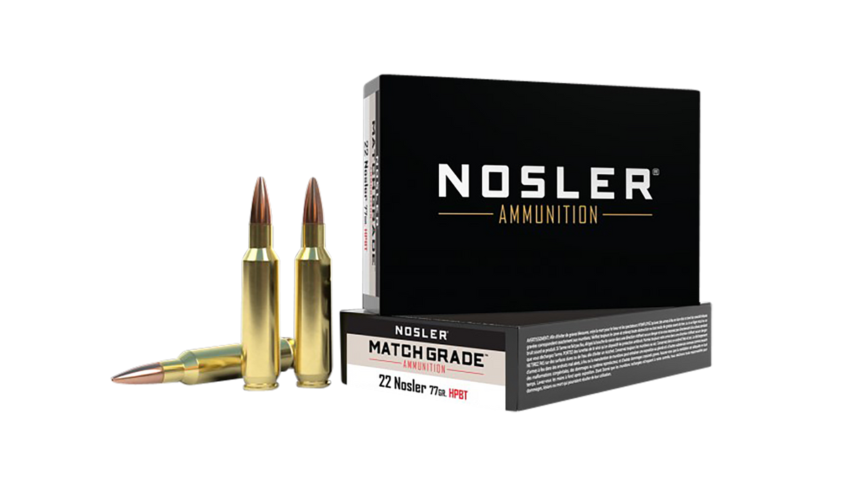 Nosler Match Grade 22 Nosler 77gr Custom Competition HPBT Rifle Ammo - Box or Case
