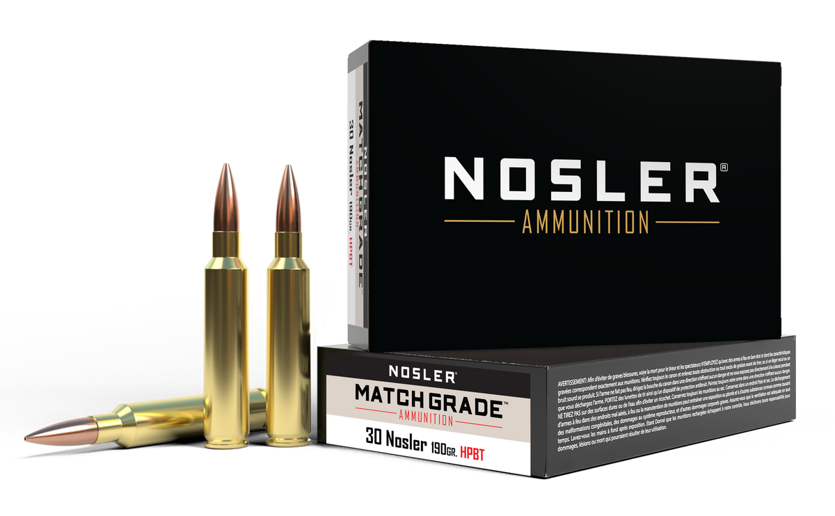Nosler Match Grade 30 Nosler 190gr Custom Competition HPBT - Box or Case