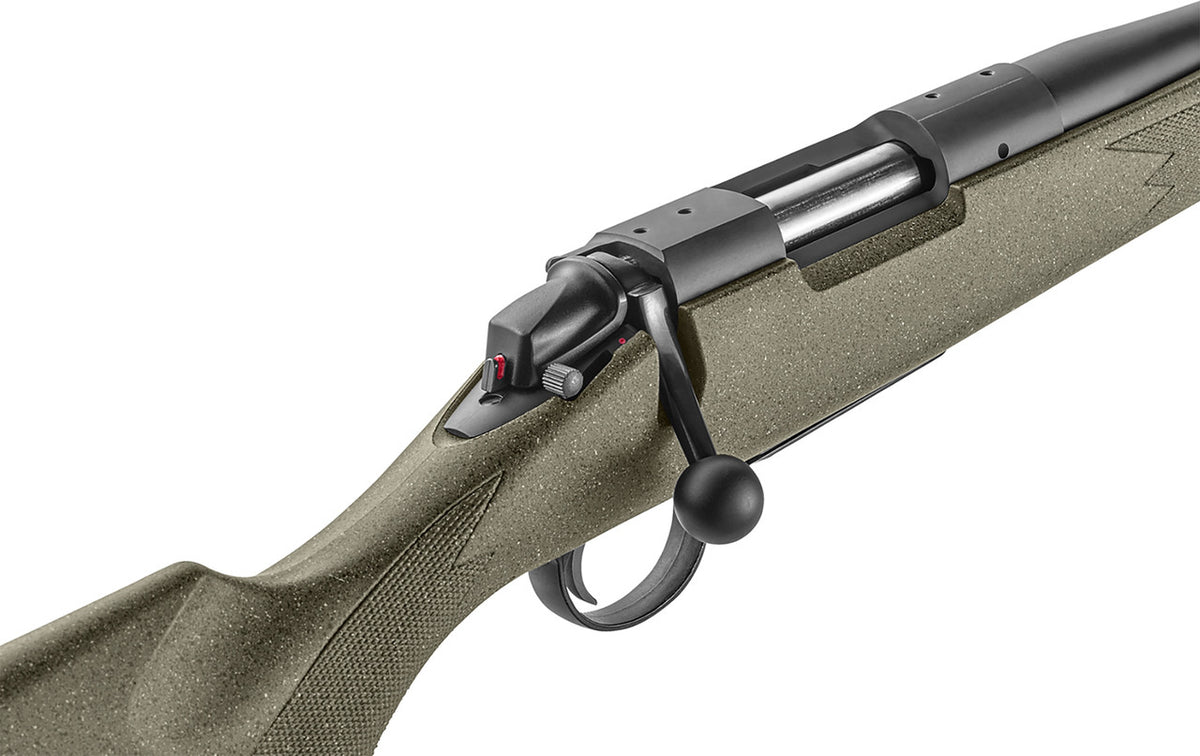 Discover the Bergara B-14 Hunter B14S104C .22-250 Rem Bolt-Action Rifle with a 22” Graphite Black Cerakote barrel and SoftTouch Speckled Green stock—ideal for hunting and precision shooting.