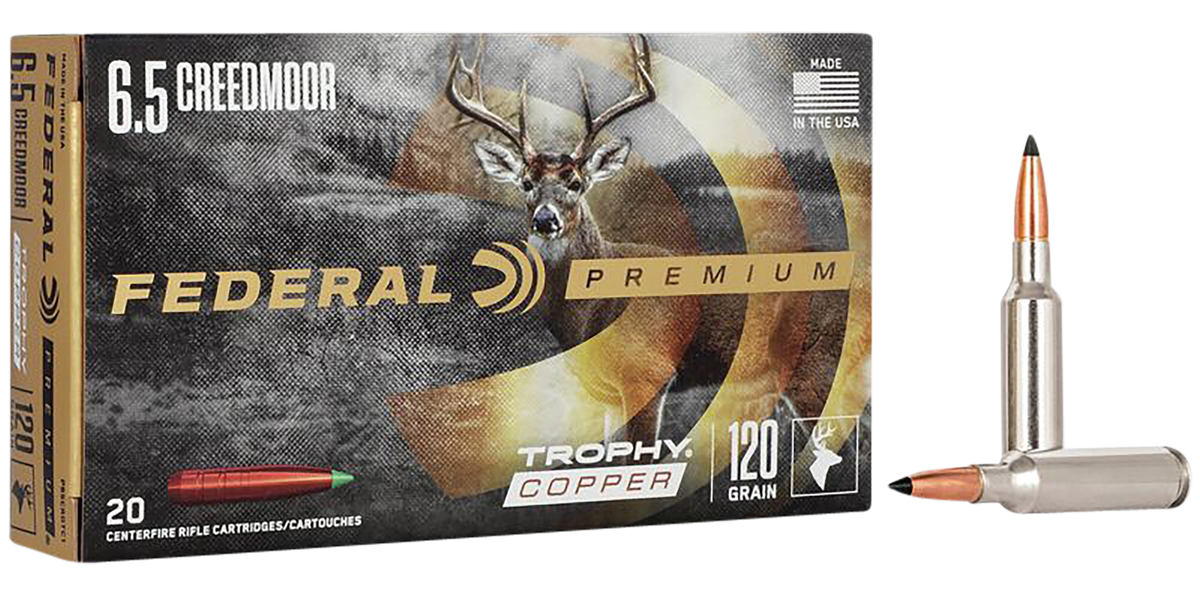 Federal Premium 6.5 Creedmoor 120gr Trophy Copper 20rd - Box or Case