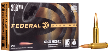 Federal Premium Gold Medal 308 Win 185 gr Berger Jugernaught Open Tip Match - Box or Case