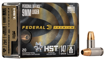 Federal P9HST2S Premium Personal Defense 9mm Luger 147 gr HST Jacketed Hollow Point - Box or Case