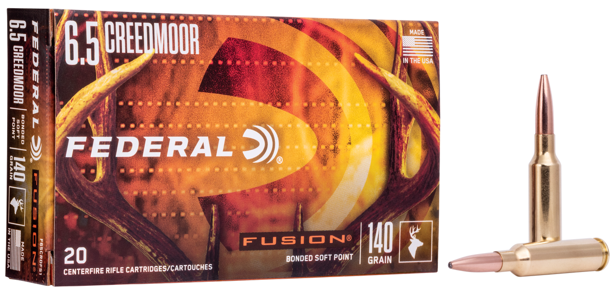 Federal Fusion 6.5 Creedmoor 140gr Bonded Soft Point 20rd - Box or Case