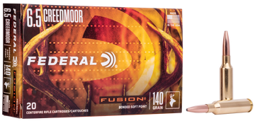 Federal Fusion 6.5 Creedmoor 140gr Bonded Soft Point 20rd - Box or Case