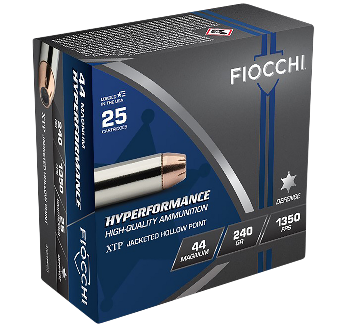 Fiocchi Hyperformance 44 Rem Mag 240gr 25/Box Hornady XTP Hollow Point - Box or Case