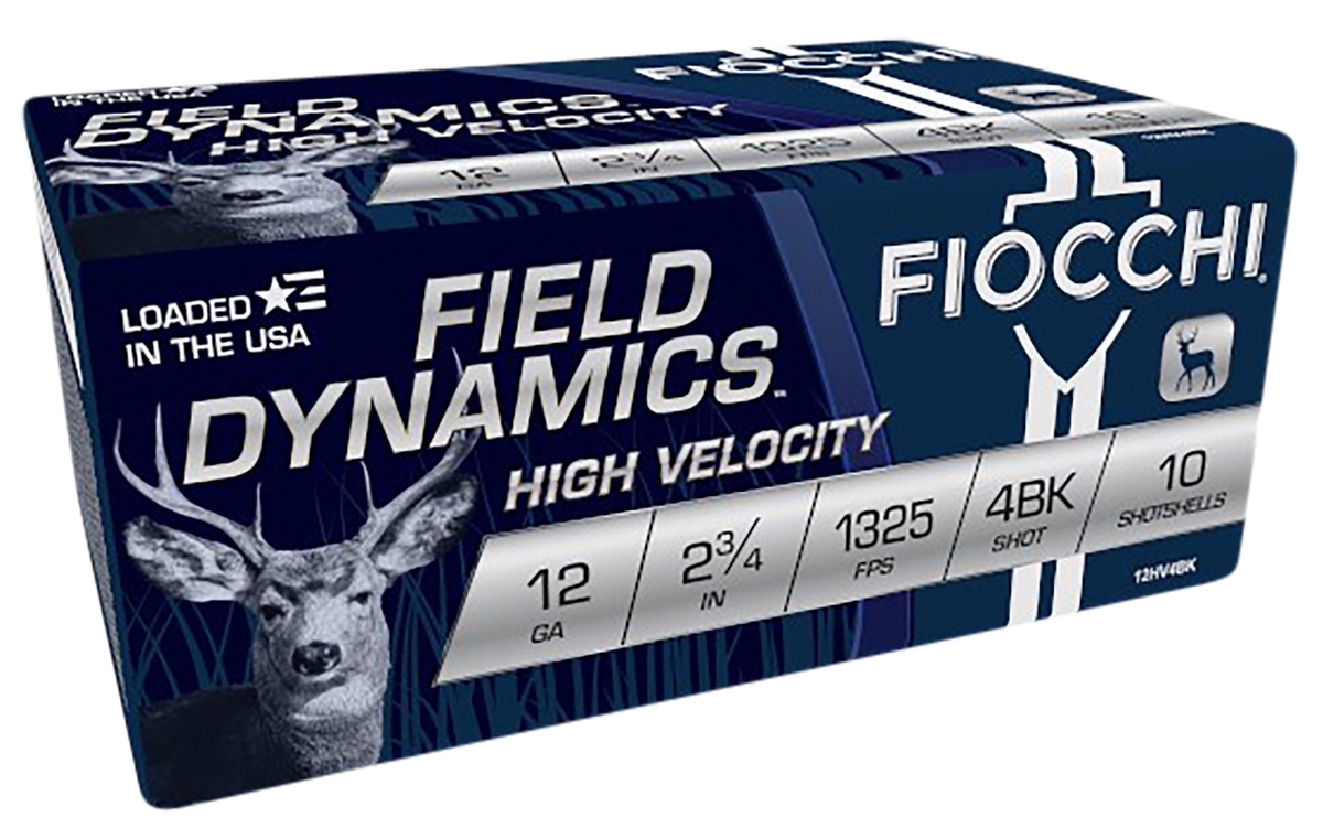 Fiocchi Field Dynamics High Velocity 12 Gauge 2.75" 27 Pellets #4 Buck Shot 10 Rd - Box or Case