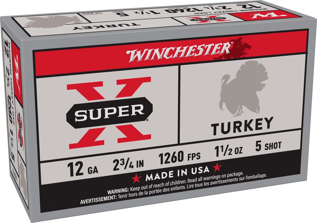 Winchester Super X Magnum Turkey 12 Gauge 2.75" 1-1/2 oz #5 Shot 10 Rd - Box or Case