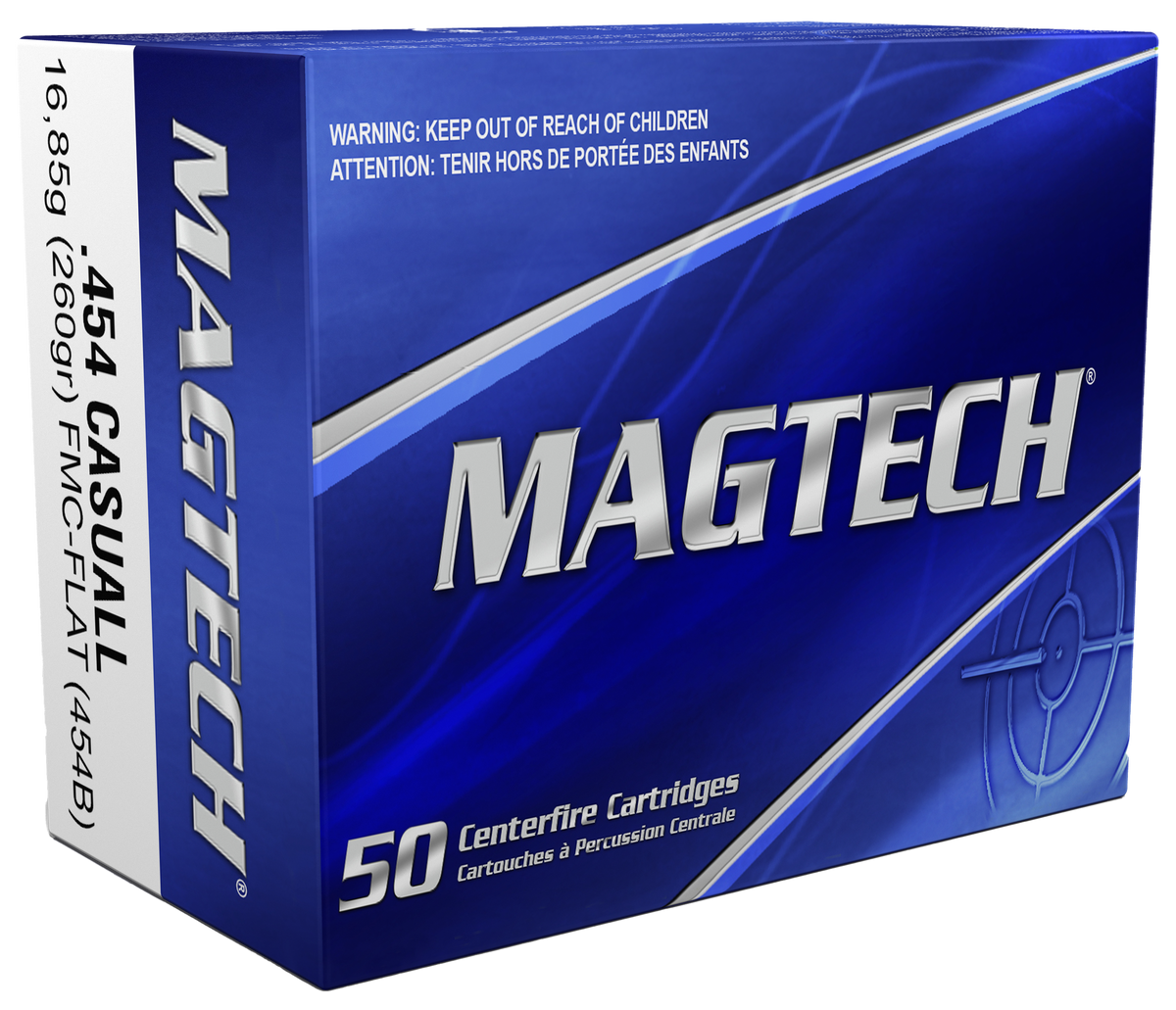 Magtech 454B Range/Training 454 Casull 260gr Full Metal Jacket Flat Nose - Box or Case