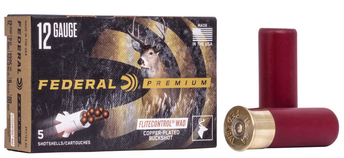 Federal Premium Vital-Shok 12 Gauge 2.75" 9 Pellets 00 Buck Buckshot - Box or Case