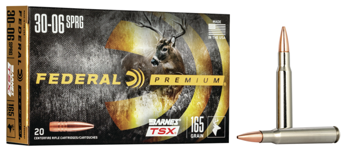 Federal Premium 30-06 Springfield 165gr Barnes TSX 20rd - Box or Case