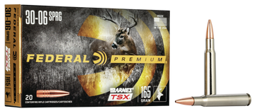 Federal Premium 30-06 Springfield 165gr Barnes TSX 20rd - Box or Case