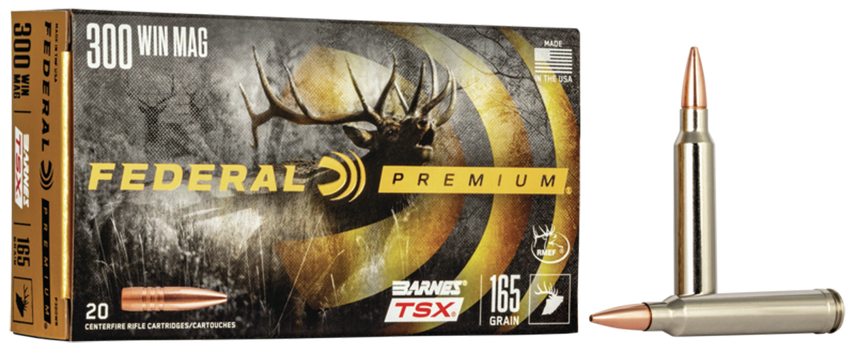 Federal Premium 300 Win Mag 165gr Barnes TSX 20rd - Box or Case