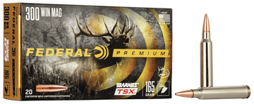 Federal Premium 300 Win Mag 165gr Barnes TSX 20rd - Box or Case