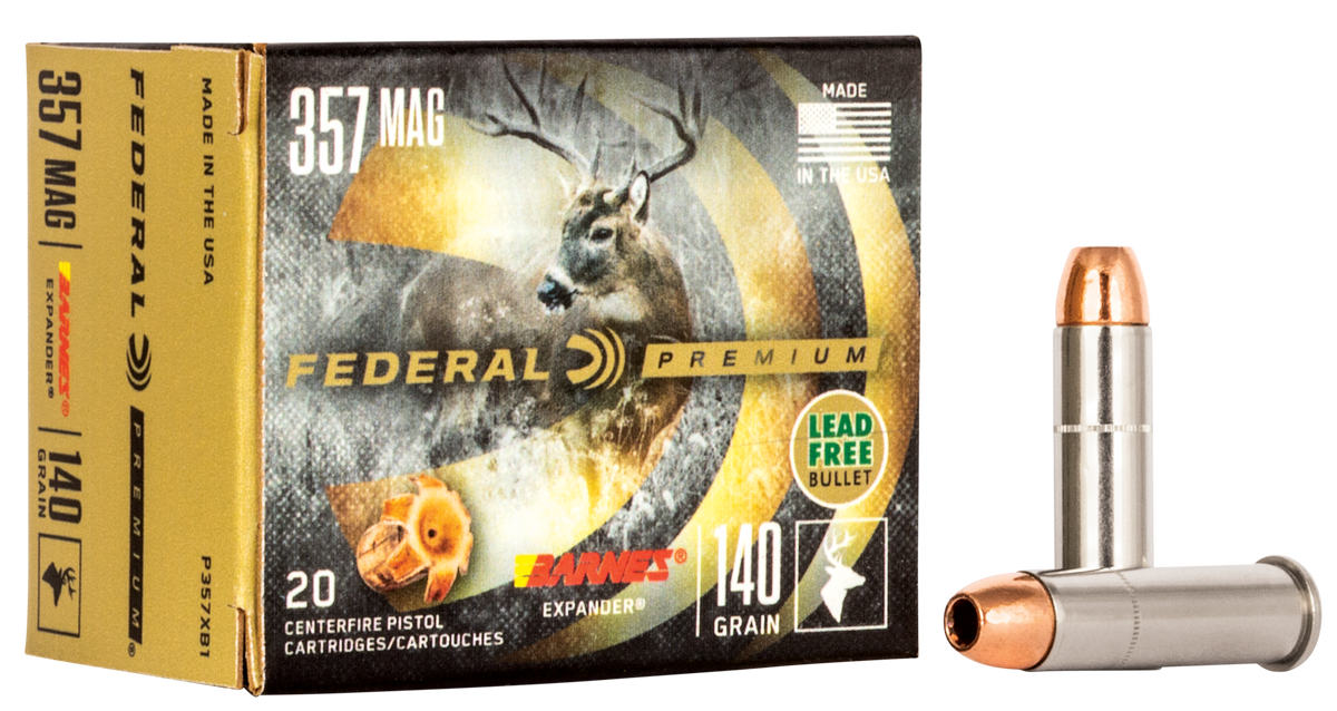 Federal Premium 357 Mag 140gr Barnes Expander BRX 20rd - Box or Case