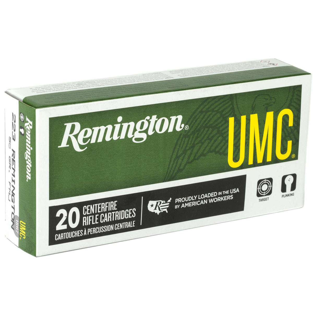 Remington Ammunition L223R8 UMC  223 Rem 50 gr Jacketed Hollow Point (JHP) 20 Bx/ 10 Cs