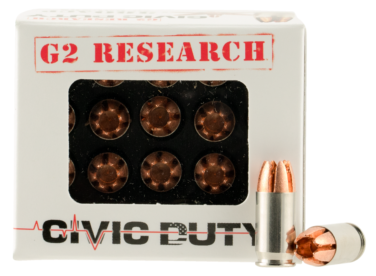 G2 Research Civic Duty 380 ACP 64gr Copper Expansion Projectile 20 Rd - Box or Case