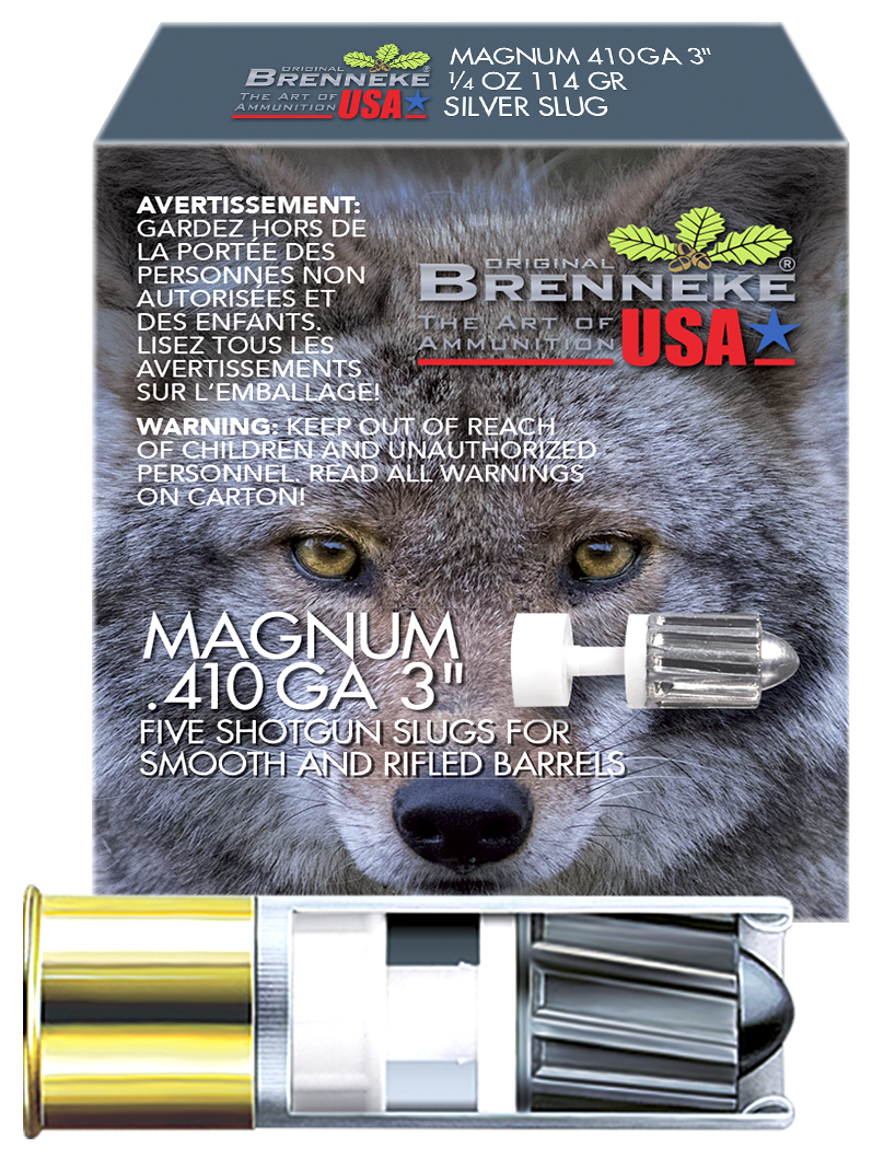 Brenneke SL4103M Magnum 410 Gauge 3" 1/4 oz Slug 5 Rd - Box or Case