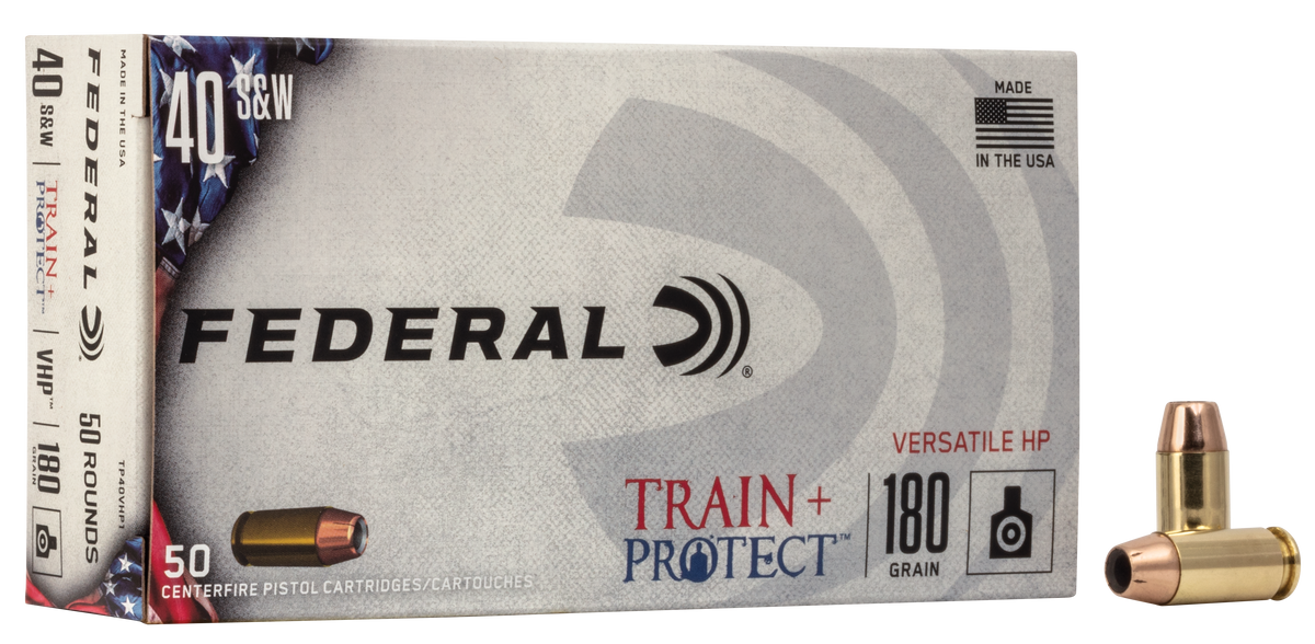 Federal Train + Protect .40 S&W 180gr Versatile Hollow Point - Box or Case