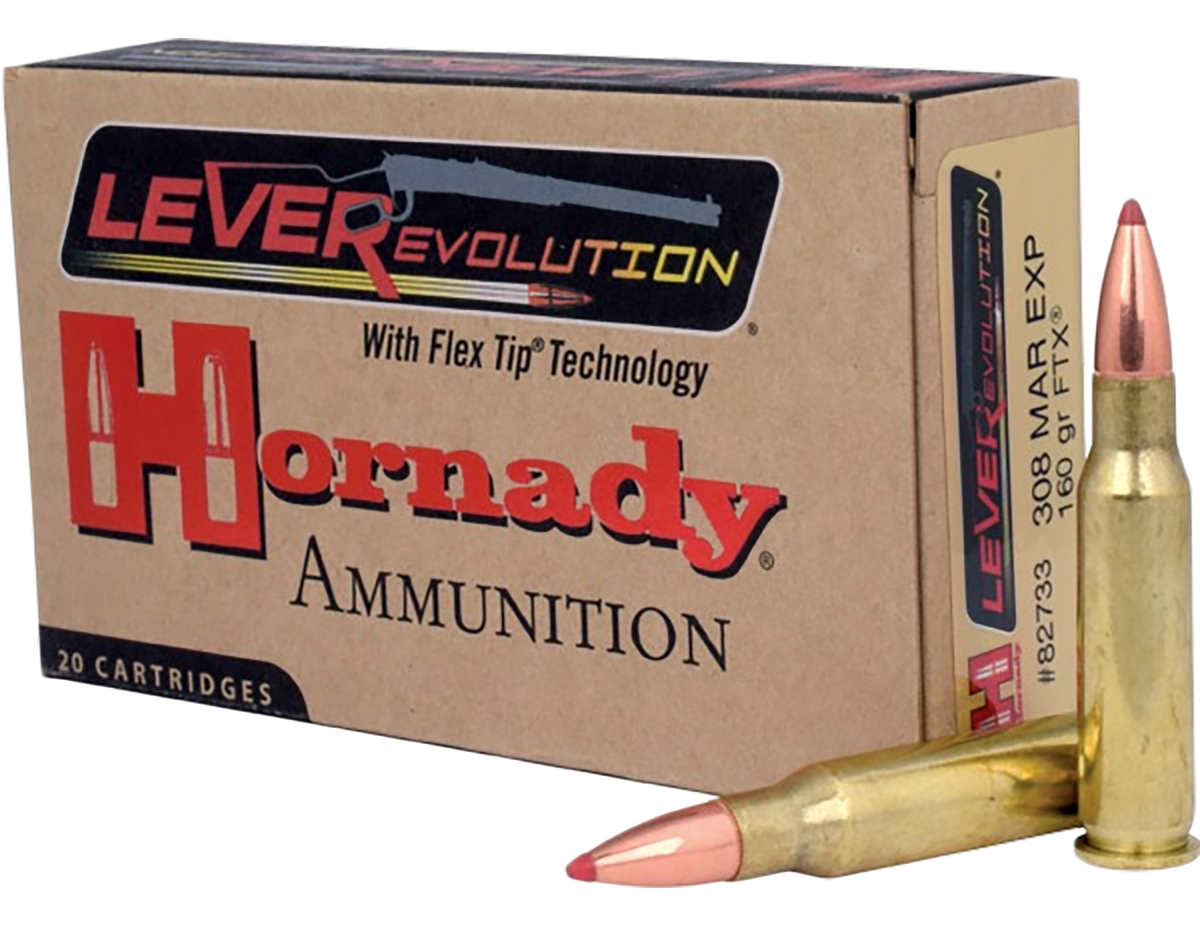 Hornady LEVERevolution 308 Marlin Express 160gr FTX 20rd - Box or Case