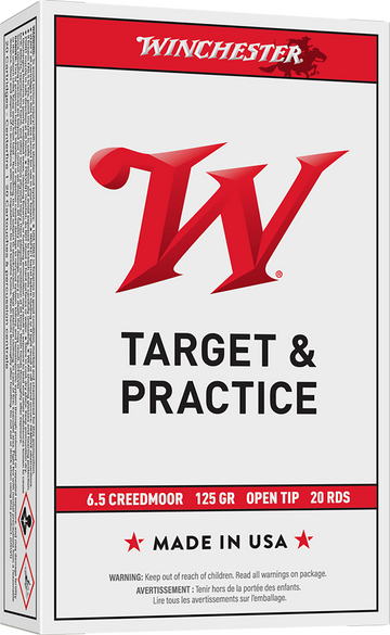 Winchester Ammo USA 6.5 Creedmoor 125gr Open Tip Range 20 Rd - Box or Case