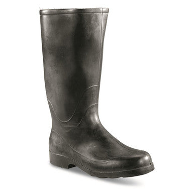 Italian / German Black Rubber Boots - Surplus - 7, 13