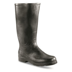 Italian / German Black Rubber Boots - Surplus - 7, 13