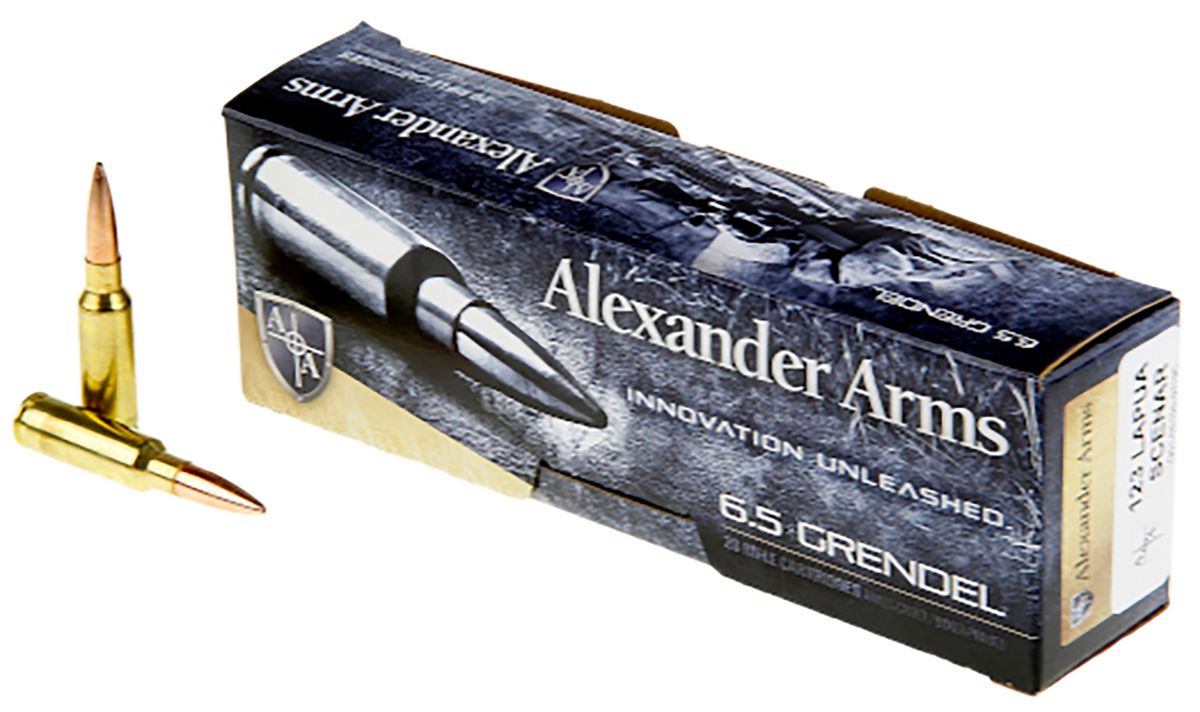 Alexander Arms Lapua Scenar 6.5 Grendel 123gr Boat Tail Open Tip Match Rifle Ammo - Box or Case