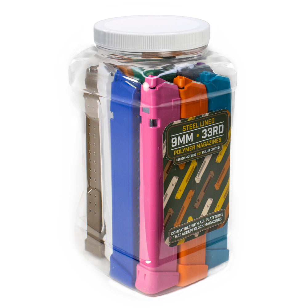 IMG Glock-Compatible 9mm Luger 33-Rd Magazine Merchandiser Pack - 13-Piece Assorted Colors