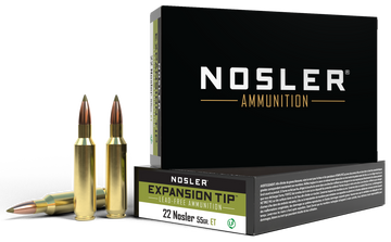 Nosler E-Tip Lead-Free 22 Nosler 55gr 20-Rd/Box - Box or Case