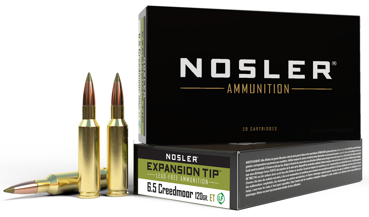 Nosler E-Tip 6.5 Creedmoor 120gr Lead-Free 20-Rd/Box - Box or Case