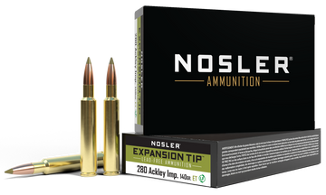 Nosler E-Tip 280 Ackley Improved 140gr Lead-Free 20-Rd/Box - Box or Case
