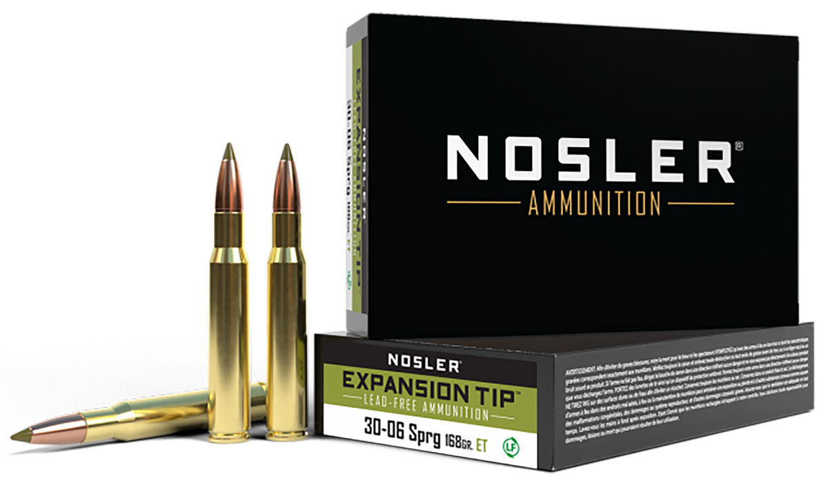 Nosler E-Tip 30-06 Springfield 168gr Lead-Free 20-Rd/Box - Box or Case