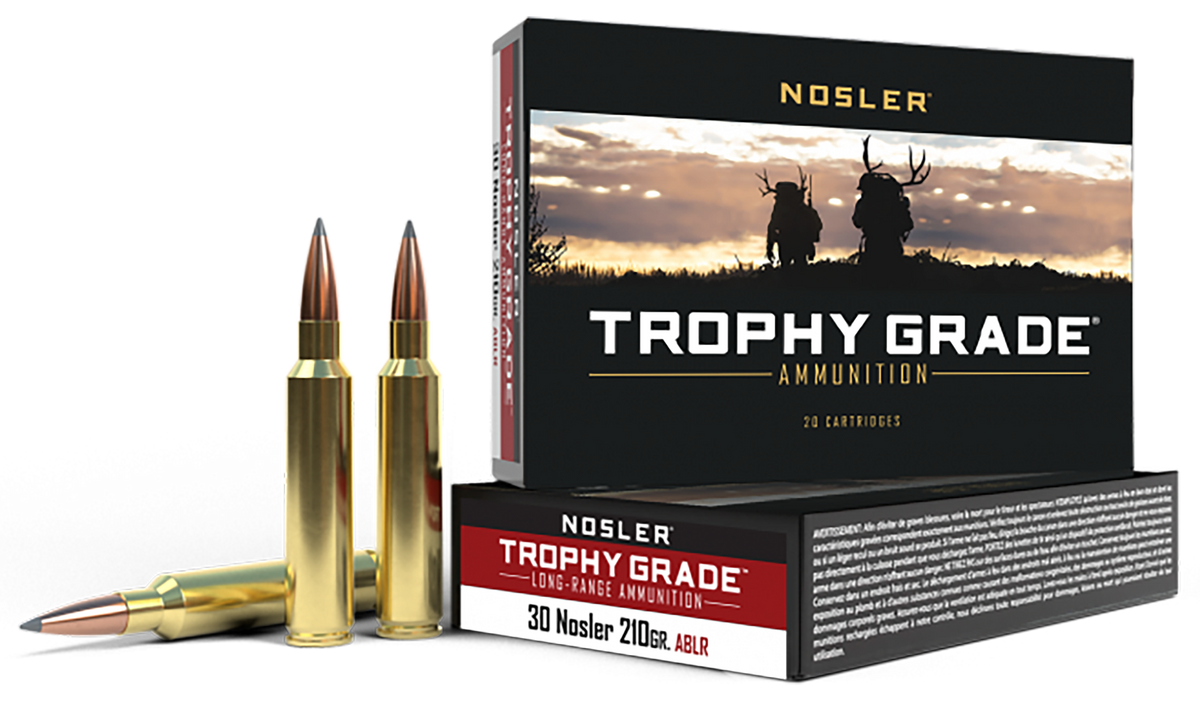 Nosler Trophy Grade Long-Range 30 Nosler 210gr AccuBond LR 20-Rd/Box - Box or Case