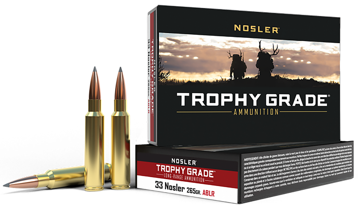 Nosler Trophy Grade Long Range 33 Nosler 265gr AccuBond-LR 20-Rd/Box - Box or Case