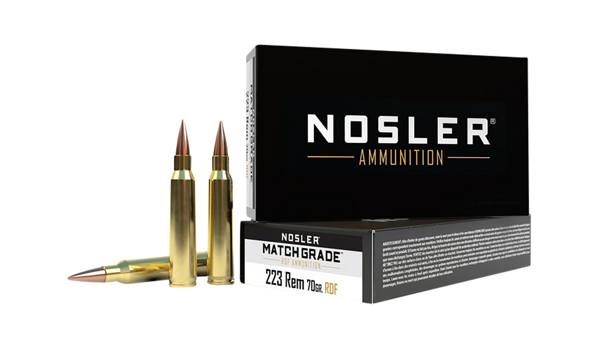 Nosler Match Grade RDF 223 Rem 70gr HPBT 20-Rd/Box - Box or Case