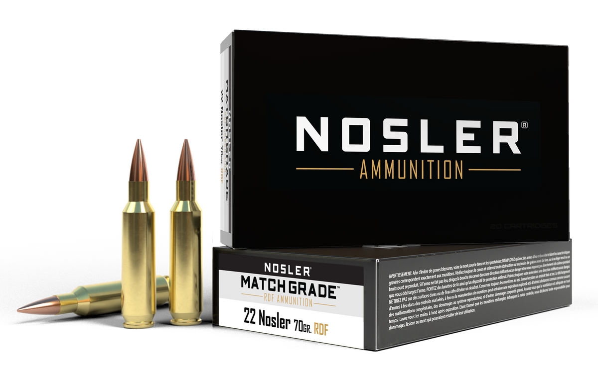 Nosler Match Grade RDF 22 Nosler 70gr RDF HPBT 20-Rd/Box - Box or Case