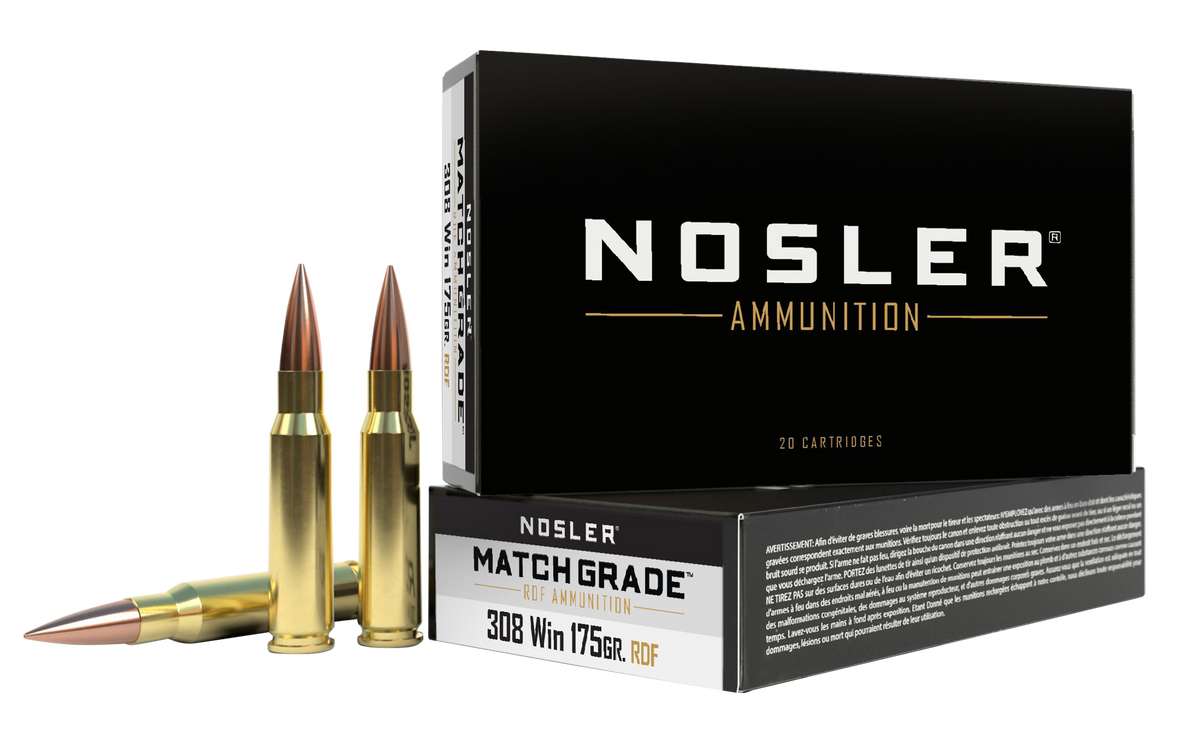 Nosler Match Grade RDF 308 Win 175gr HPBT 20-Rd/Box - Box or Case