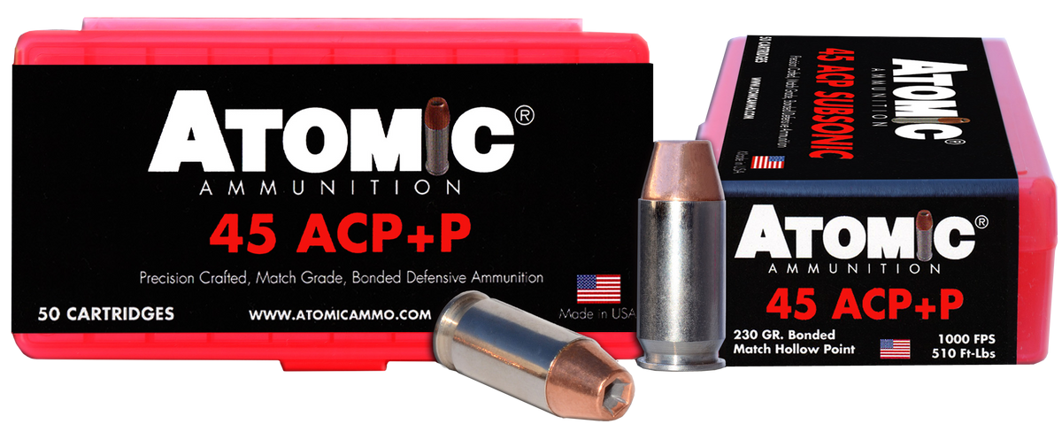 Atomic Precision Craft 45 ACP +P 230gr Bonded Match Hollow Point - Box or Case