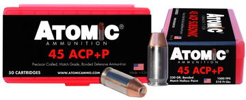 Atomic Precision Craft 45 ACP +P 230gr Bonded Match Hollow Point - Box or Case