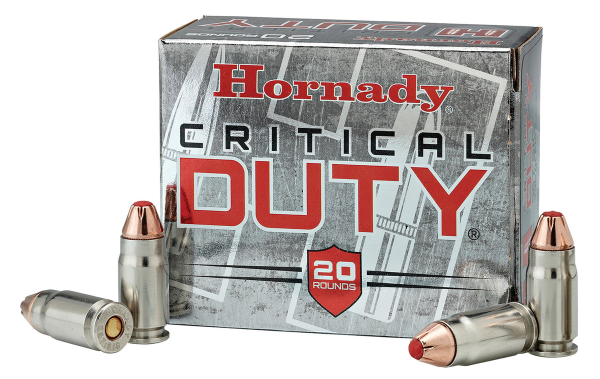 Hornady Critical Duty 9mm Luger +P 124gr FlexLock - Box or Case