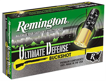 Remington Ammunition Ultimate Defense Buckshot 12 Gauge 3" 4 Buck Shot 5 Per Box/20 Case - Box or Case