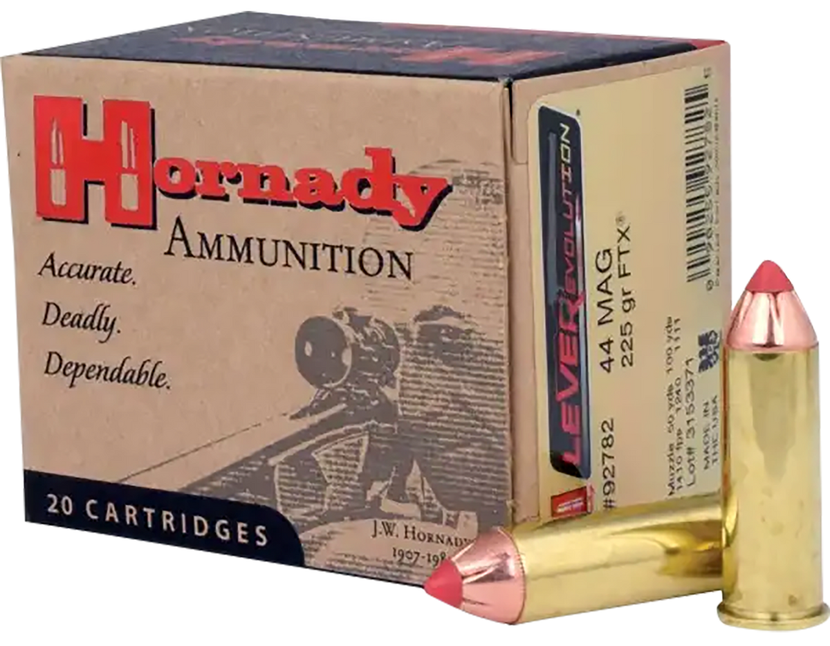 Hornady LEVERevolution 44 Rem Mag 225gr FTX Handgun Ammo - Box or Case