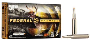 Federal Premium 270 Win 130gr Trophy Bonded Tip 20rd - Box or Case