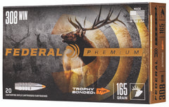 Federal Premium 308 Win 165 gr Trophy Bonded Tip 20 Per Box