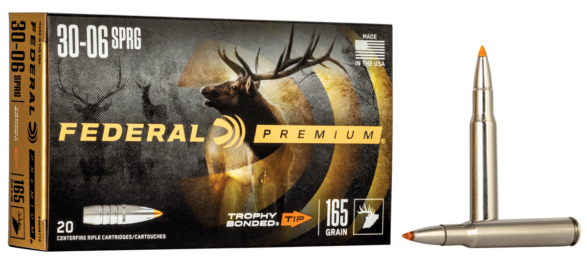 Federal Premium 30-06 Springfield 165gr Trophy Bonded Tip 20rd - Box or Case